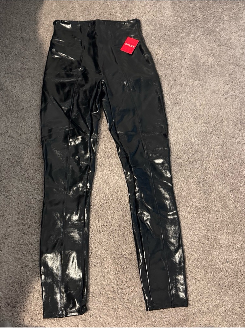 SPANX Black High-Gloss Shaping Leggings